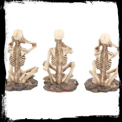 Figurka Szkielet - zestaw 3 sztuk - See No, Hear No, Speak No Skeletons 8.5 cm